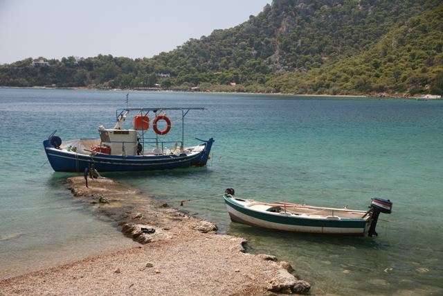 Ancient Heraion - Vouliagmeni Lagoon is still used for fishing